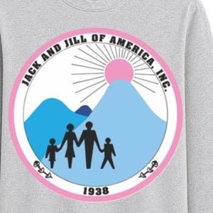 เสื้อสเวตเชิ้ตแขนยาวปักลาย Gray Jack & Jill Crest แบบคลาสสิก คอวี แต่งขอบแขนและชายเสื้อแบบริบ สำหรับใส่ลำลอง - Product Image 5