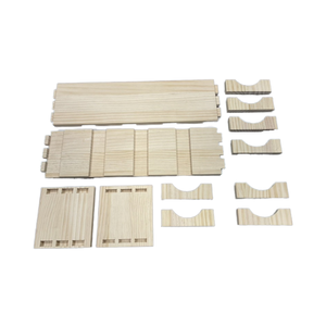 Casier à vin en pin massif fabriqué à la main-Organisateur de bouteilles de vin en bois naturel à quatre couches - Product Image 3