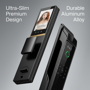 Serrure intelligente à reconnaissance faciale 7-en-1, en aluminium, avec déverrouillage à distance WiFi <span class=keywords><strong>Cloud</strong></span>, interphone visuel, sécurité pour la maison et le bureau, Tuya - Product Image 4