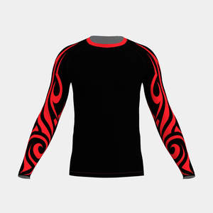 Rashguard à manches longues écologique |   Haut de compression anti-UV à séchage rapide en tissu polyester/spandex pour le surf et la natation - Product Image 4