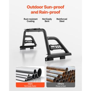Roll-bar universale in acciaio al carbonio per pickup full-size - Portapacchi sportivo regolabile - Product Image 5