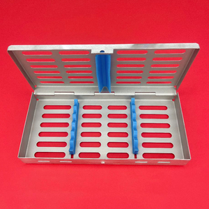 Caja de Esterilización para Instrumental Dental, Casetes para 7,8 Instrumentos, Acero Inoxidable de Alta Calidad, Accesorios de Silicona Resistentes al Óxido, Azul, Rojo, Verde - Product Image 2