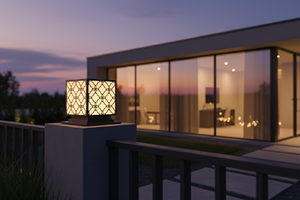 Lámpara de Pedestal LED Decorativa Floral para Jardín, Estilo Vietnam CM Decor, para Exteriores, Villas y Jardines, Negra, E27, IP65, de Acero, AC 220V (±10%) - Product Image 3