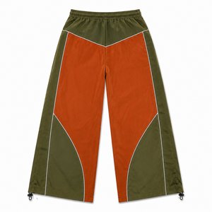 Pantalon de survêtement utilitaire performant à jambe large avec panneau réfléchissant, cordon de serrage à l'ourlet, léger, 100 % coton, taille élastique, décontracté pour l'extérieur - Product Image 2