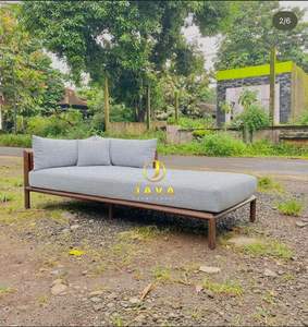 Lento Modular Moon <b>Chair</b> Chaise Longue Solid Teak Wood Frame Sunproof Fabric High Quality Minimalist Design for Indoor/Outdoor - Product Image 5