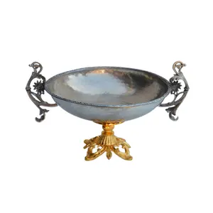 Fashion Appearance Design Steel Metal Dish Bowl With Painted Finishing For Wedding Party And Events Modern Bowl