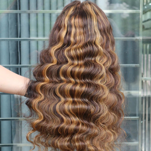 Pelucas de Cabello Humano 100% Natural, Textura Ondulada Profunda, Color Mixto, Cutícula Intacta, Peluca con Frente de Encaje Transparente HD, Empaque Personalizado, Proveedor - Product Image 1