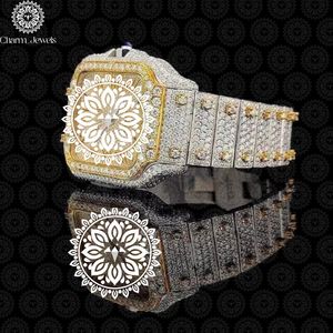 Charm_Jewels Luxury Men's Stainless Steel <b>Watch</b> Diamond Encrusted Case Analog <b>Mechanical</b> Movement 40mm Sapphire Crystal Auto - Product Image 2