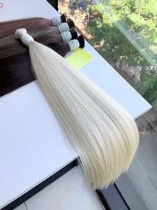 Expédition rapide en vrac 100g Extensions de cheveux de la NASA Bundles de cheveux vierges vietnamiens Remy dans toutes les couleurs Longueur 65cm - Product Image 5