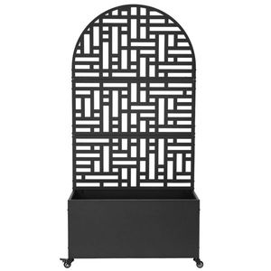 Fioriera da Giardino in Metallo Alta 70 Pollici con Traliccio, Vaso per Piante Rampicanti e Ortaggi, Fioriere e Vasi per Fiori - Product Image 2