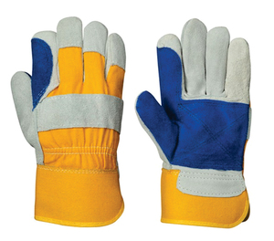 Holy Signs International HSI-2010 Premium Grade Double Palm Leather Grain Smooth <b>Fire</b>-Proof Anti-Slip Safety Cuff Safety Gloves - Product Image 5