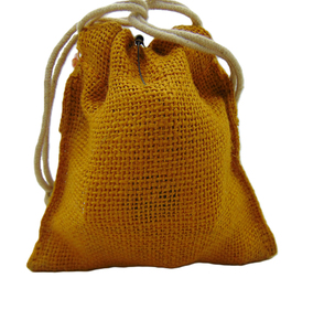 Wholesale Personalized Jute <b>Drawstring</b> Clear PVC Window <b>Pouch</b> Gift Bags Christmas Logo Promotional Washable Medium Size - Product Image 2