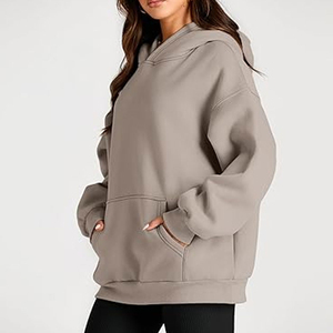 Sudaderas Extra Grandes para Mujer, Más Vendidas a Bajo Precio, Estilo Casual de Invierno, Tacto Suave, Color y Tela Personalizables, Servicio OEM de Alta Calidad - Product Image 4