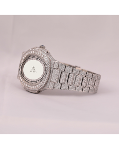Montre analogique mécanique carrée de luxe de qualité supérieure, style antique, en acier inoxydable, avec diamant Moissanite VVS, en solde - Product Image 6