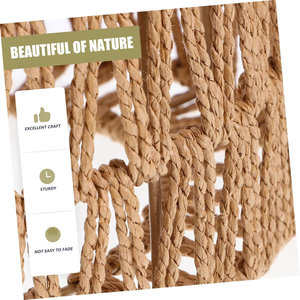 Boho Rattan Woven <b>Lampshade</b> <b>for</b> <b>Floor</b> & Pendant Lights 22X22x11cm Yellow Shade Accessories - Product Image 4