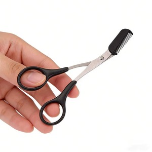 Juego de 3 piezas de kit de cejas para mujeres y hombres, juego de aseo de cejas de acero inoxidable que incluye peine y tijeras para el aseo de cejas - Product Image 1