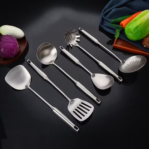 Cuillère, spatule, fourchette, pince et spatule de service en acier inoxydable pour la cuisine et le service, en vente - Product Image 2