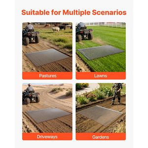Erpice a Catena in Rete d'Acciaio Zincato Durevole 6.6 X 4 ft ad Alta Efficienza per Accessori ATV UTV Trattori - Product Image 6