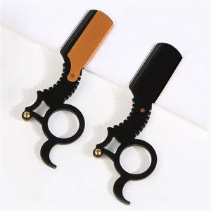 Superior Quality Professional Ring Barber <b>Razor</b> Beard Hair Cutting Stainless Steel Single Blade Lightweight Barbershop Use - Product Image 2