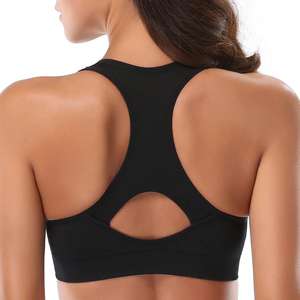 Sujetador deportivo de yoga sin tirantes para mujer, personalizado, sin costuras, media copa, soporte medio, transpirable, antibacteriano, sólido, ajustable, para verano y gimnasio - Product Image 5