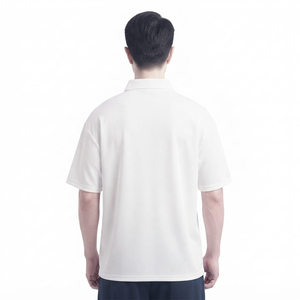 Camiseta Polo de Golf Lisa de Gran Tamaño, Casual, Suave, con Logotipo Personalizado, de Poliéster, Color Blanco Sólido, Venta al Por Mayor, Alta Calidad - Product Image 4