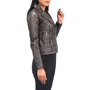 Fournisseur de vestes de moto en cuir pour femmes OEM, caractéristiques coupe-vent et imperméables, style urbain contemporain, vêtements professionnels - Product Image 3