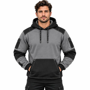 Sweat-shirt à capuche de travail réfléchissant haute visibilité personnalisé avec logo pour la construction, la conduite nocturne et la marche - Product Image 2