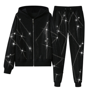 Fully Customized Men Rhinestone Tracksuit Hot Selling Reasonable Price Unique Designs Men Rhinestone Tracksuit With Lightweight - Product Image 1