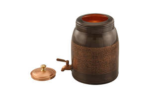 Robinet de fontaine à eau en cuivre écologique moderne, artisanat licorne, distributeur d'eau fait main, articles de boisson en métal de qualité supérieure pour usage au bureau - Product Image 1