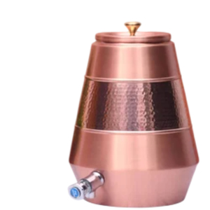 Réservoir d'eau en cuivre pur écologique, finition antique gravée à la main avec robinet en laiton, idéal pour une hydratation saine et le bien-être - Product Image 3