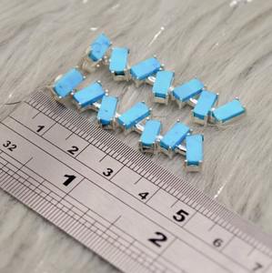 Turquoise <b>Silver</b> Drop <b>Earrings</b> December Birthstone Blue Gemstone Handmade Dangle Jewelry Gift For Women - Product Image 3