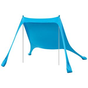 Tenda da Spiaggia UPF50+ con Protezione Solare, Altezza 6.6 ft, con Sacchi di Sabbia per Stabilità, Pali 7.5x7.5 ft, Gazebo da Spiaggia Facile da Montare - Product Image 1