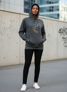 Sweat à capuche unisexe personnalisé style streetwear, automne, écologique, respirant, 100% coton 380 g/m², coupe oversize, épais, avec lavage au sel et aux enzymes - Product Image 5