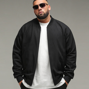 เสื้อแจ็คเก็ตบอมเบอร์ซาตินไซส์ใหญ่สำหรับผู้ชาย เสื้อแจ็คเก็ตบอมเบอร์กันน้ำสำหรับฤดูหนาว สไตล์สตรีท เสื้อโค้ทแจ็คเก็ตบอมเบอร์ซาตินสำหรับผู้ชาย - Product Image 4