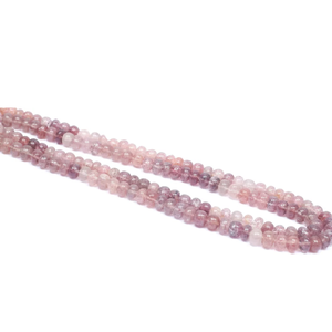 Cuentas de Cuarzo Fresa: Piedras Preciosas Rosadas en Forma de Rondelle de 7-10 mm, Hilo de 16 Pulgadas - Product Image 3