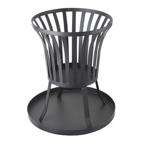 Brasero d'extérieur rond en fer de qualité supérieure, couleur noire, pour jardin et patio, idéal pour brûler du bois - Product Image 1