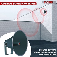 Ensemble de haut-parleurs à cornet 5Core PA, driver de compression 2 pouces, 600W, 16 ohms, corps en aluminium résistant aux intempéries, filetage 18 TPI