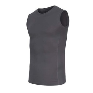 Débardeur sans manches pour homme, col rond, couleur unie, respirant, tricoté, coupe ajustée, pour la gym, l'entraînement, vêtement décontracté, gris foncé - Product Image 2