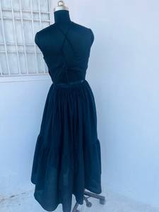 Vestido Casual de Verano para Mujer/Niña, Estampado Floral, Estilo Bohemio, Hasta la Rodilla, Viscosa/Algodón, para Fiestas Nocturnas, Venta al Por Mayor - Product Image 3
