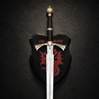 Épées Héritées : Épée Dark Sister de la Famille Dragon en Acier Inoxydable Faite à la Main, Décoration Murale Moderne à Suspendre, Idéale pour Anniversaire