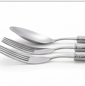 Ensemble de couverts en acier inoxydable de qualité supérieure avec élégant manche en acrylique bleu, ustensiles de cuisine et articles hôteliers pour les mariages - Product Image 2