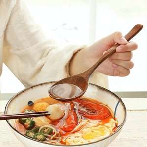 Hand Carved Teak Wood <b>Spoons</b> | Japanese Style <b>Soup</b> Ladle, Eco Friendly Kitchen Utensil - Product Image 3