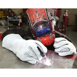 Gants de sécurité haute performance, nouveau design, en cuir de vachette pleine fleur, résistants à l'abrasion et à la chaleur, usage intensif pour la lutte contre les incendies et le soudage - Product Image 3