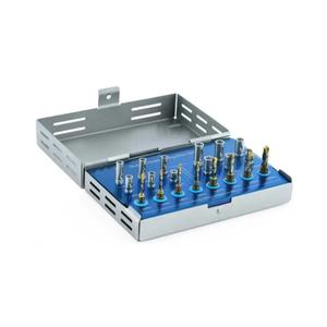 Kit de brocas manuales de acero inoxidable quirúrgico para implantes dentales con irrigación interna guiada y tope - Product Image 2