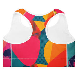 Sujetador deportivo cómodo para mujer con espalda cruzada y estampado por sublimación, sujetador deportivo sexy de alto soporte con diseño en U - Product Image 5