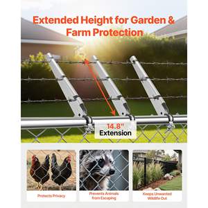 รั้วลวดหนาม14.8 10แพ็คสำหรับ1.3ไปยัง1.5รั้วการเชื่อมโยงโซ่สำหรับรั้วไม้ระแนงและประตูรั้ว - Product Image 6