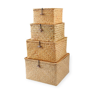 Gran oferta de cajas de regalo de madera para joyería de lujo, cajas de regalo ecológicas hechas a mano con mimbre marino para la organización del hogar. - Product Image 4