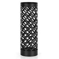Porte-parapluie moderne en acier inoxydable argenté, motif floral découpé, support cylindrique pour cannes et bâtons de marche, vente en gros