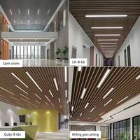 Profilé LED carré en alliage d'aluminium anodisé 6063-T5 pour plafond, service de découpe 10035B, longueur 3m, options CCT multiples, Ra60, 1,6 mm