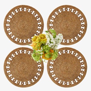 Plato de Ratán Natural de Alta Calidad para Decoración de Mesa de Boda, Plato de Ratán Personalizable al por Mayor para Restaurante - Product Image 2